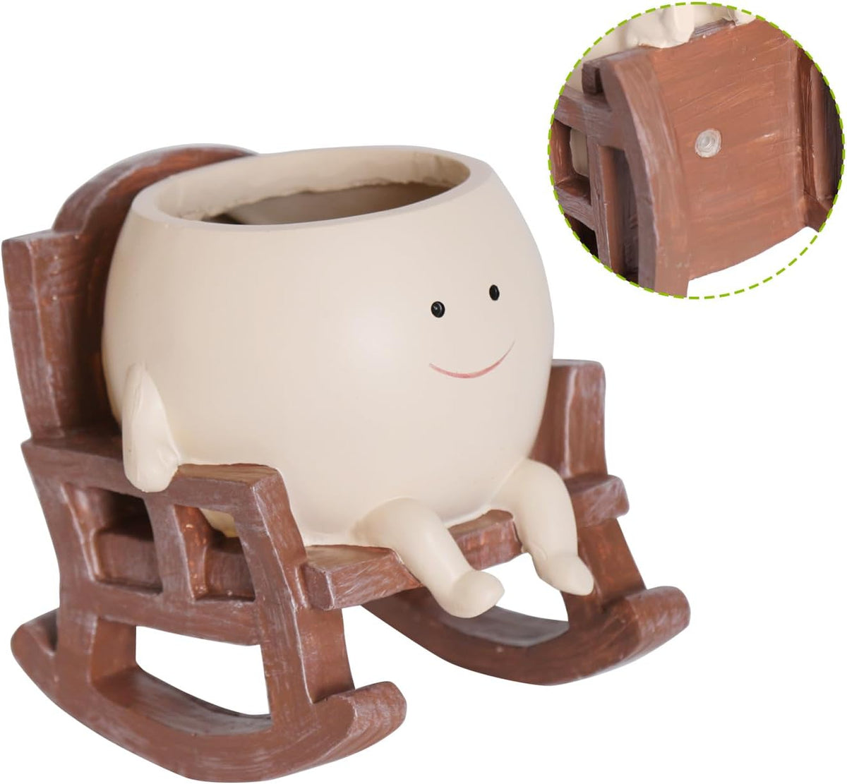 Handmade Rocking Chair Plant Pot